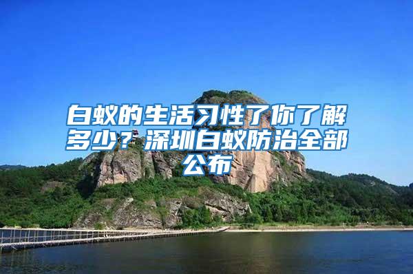 白蚁的生活习性了你了解多少？深圳白蚁防治全部公布